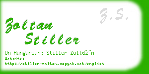 zoltan stiller business card